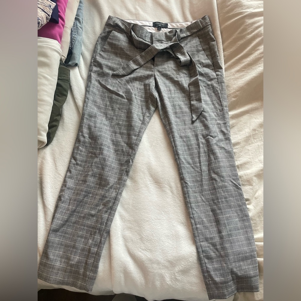 Banana Republic grey plaid dress pants
